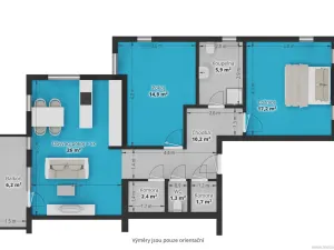 Pronájem bytu 3+kk, Kunice, Na Kopánku, 104 m2