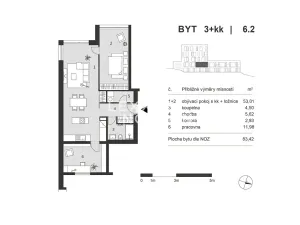 Prodej bytu 3+kk, Praha - Hodkovičky, Na lysinách, 80 m2