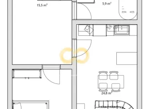 Pronájem bytu 2+kk, Písek, Alšovo nám., 66 m2
