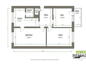 Pronájem bytu 3+1, Uherské Hradiště, Pod Svahy, 76 m2