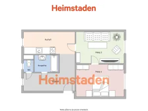 Pronájem bytu 2+1, Karviná - Nové Město, Janského, 51 m2