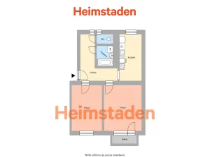 Pronájem bytu 2+1, Ostrava - Mariánské Hory, Korunní, 56 m2