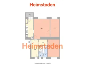 Pronájem bytu 3+1, Ostrava - Moravská Ostrava, Výstavní, 70 m2