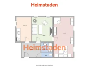 Pronájem bytu 2+1, Ostrava - Poruba, Havanská, 59 m2