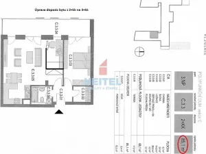 Prodej bytu 2+kk, Slavkov u Brna, Slovanská, 85 m2
