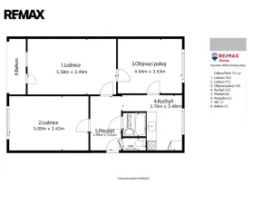Prodej bytu 3+1, Hroznětín, Sídliště, 73 m2