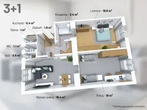 Prodej bytu 3+kk, Praha - Nusle, Rostislavova, 64 m2