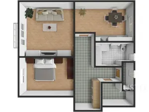 Pronájem bytu 2+1, Písek, Heritesova, 60 m2