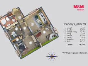 Prodej rodinného domu, Trmice, Ke Střelnici, 118 m2