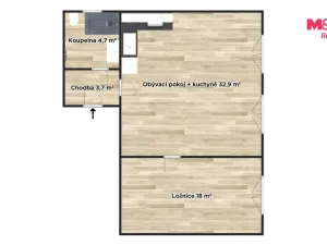 Pronájem bytu 2+kk, Nymburk, Dlouhá třída, 59 m2