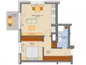 Prodej bytu 2+kk, Kralupy nad Vltavou, Komenského nám., 51 m2