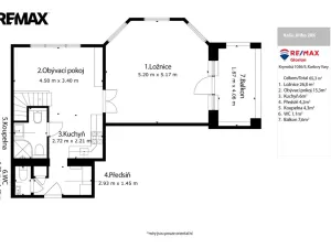 Prodej bytu 2+kk, Karlovy Vary, Krále Jiřího, 49 m2