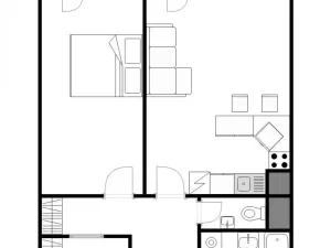Pronájem bytu 2+kk, Praha - Motol, Jeřabinová, 65 m2