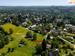 Prodej pozemku pro bydlení, Kamenice - Nová Hospoda, Na Vyhlídce, 1233 m2