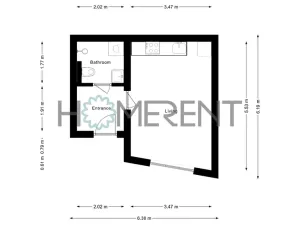 Pronájem bytu 1+kk, Praha - Malešice, Bakalářská, 38 m2