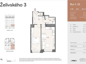 Prodej bytu 2+kk, Praha, Jana Želivského, 47 m2