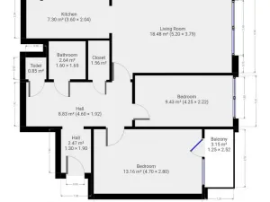 Pronájem bytu 3+kk, Praha - Letňany, Letovská, 65 m2