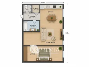 Pronájem bytu 2+1, Teplice, 28. října, 55 m2