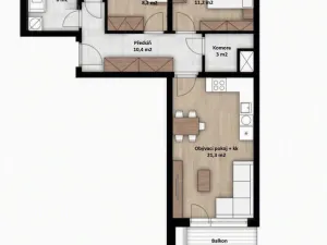 Pronájem bytu 3+kk, Praha, Arnošta Staňka, 61 m2