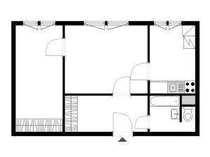 Pronájem bytu 2+1, Praha - Hlubočepy, Lamačova, 46 m2
