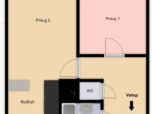 Pronájem bytu 2+kk, Brno, Svážná, 47 m2