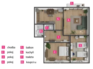 Pronájem bytu 3+1, Tavíkovice, 90 m2