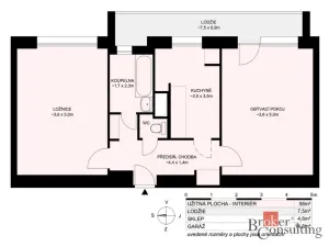 Prodej bytu 2+1, Praha - Záběhlice, U mlýna, 56 m2