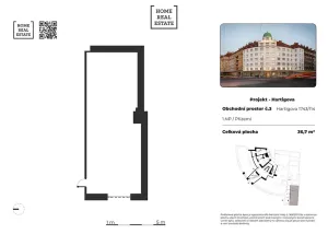 Prodej obchodního prostoru, Praha - Žižkov, Hartigova, 37 m2