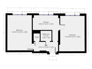 Pronájem bytu 2+1, Praha - Strašnice, Černokostelecká, 52 m2