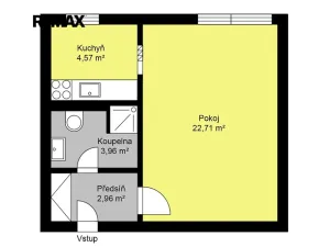 Pronájem bytu 1+1, Poděbrady, Čechova, 34 m2
