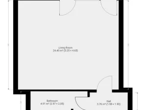 Pronájem bytu 1+kk, Praha - Libeň, Vojenova, 35 m2