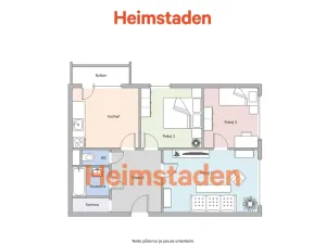 Pronájem bytu 3+1, Karviná - Nové Město, Janského, 67 m2