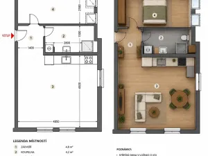 Pronájem bytu 2+kk, Uherský Brod, Kaunicova, 54 m2