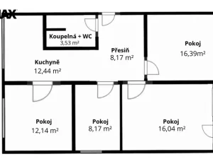 Prodej bytu 4+1, Chomutov, Kamenná, 76 m2