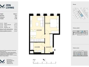 Prodej bytu 2+kk, Praha - Libeň, Zenklova, 47 m2
