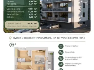 Prodej bytu 2+kk, Hořice, 49 m2