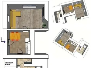 Pronájem bytu 1+1, Černošice, Jansova, 37 m2