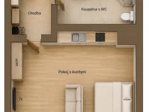 Prodej bytu 1+kk, Praha - Libeň, Na žertvách, 31 m2