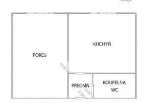Pronájem bytu 1+1, Liberec - Liberec IV-Perštýn, Kominická, 36 m2