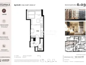 Prodej bytu 1+kk, Praha - Holešovice, Vinařská, 31 m2