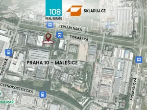 Pronájem skladu, Praha - Malešice, Tiskařská, 1098 m2