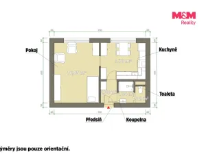 Pronájem bytu 1+1, Plzeň - Severní Předměstí, Elišky Krásnohorské, 32 m2