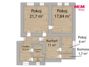 Prodej bytu 3+1, Nýrsko, Klostermannova, 73 m2