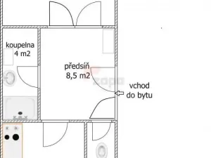 Pronájem bytu 1+1, Praha - Smíchov, Na Celné, 49 m2