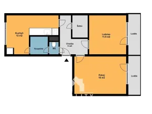 Pronájem bytu 2+1, Blansko, Absolonova, 56 m2