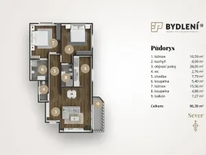 Pronájem bytu 3+kk, Teplice, U Nových lázní, 100 m2