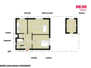Pronájem bytu 2+1, Červené Poříčí, 60 m2