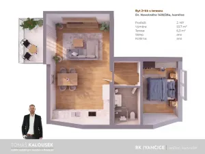 Prodej bytu 2+kk, Ivančice, Dr. Novotného, 53 m2