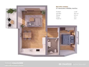 Prodej bytu 2+kk, Ivančice, Dr. Novotného, 53 m2