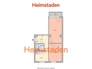 Pronájem bytu 2+1, Ostrava - Mariánské Hory, Štítného, 51 m2